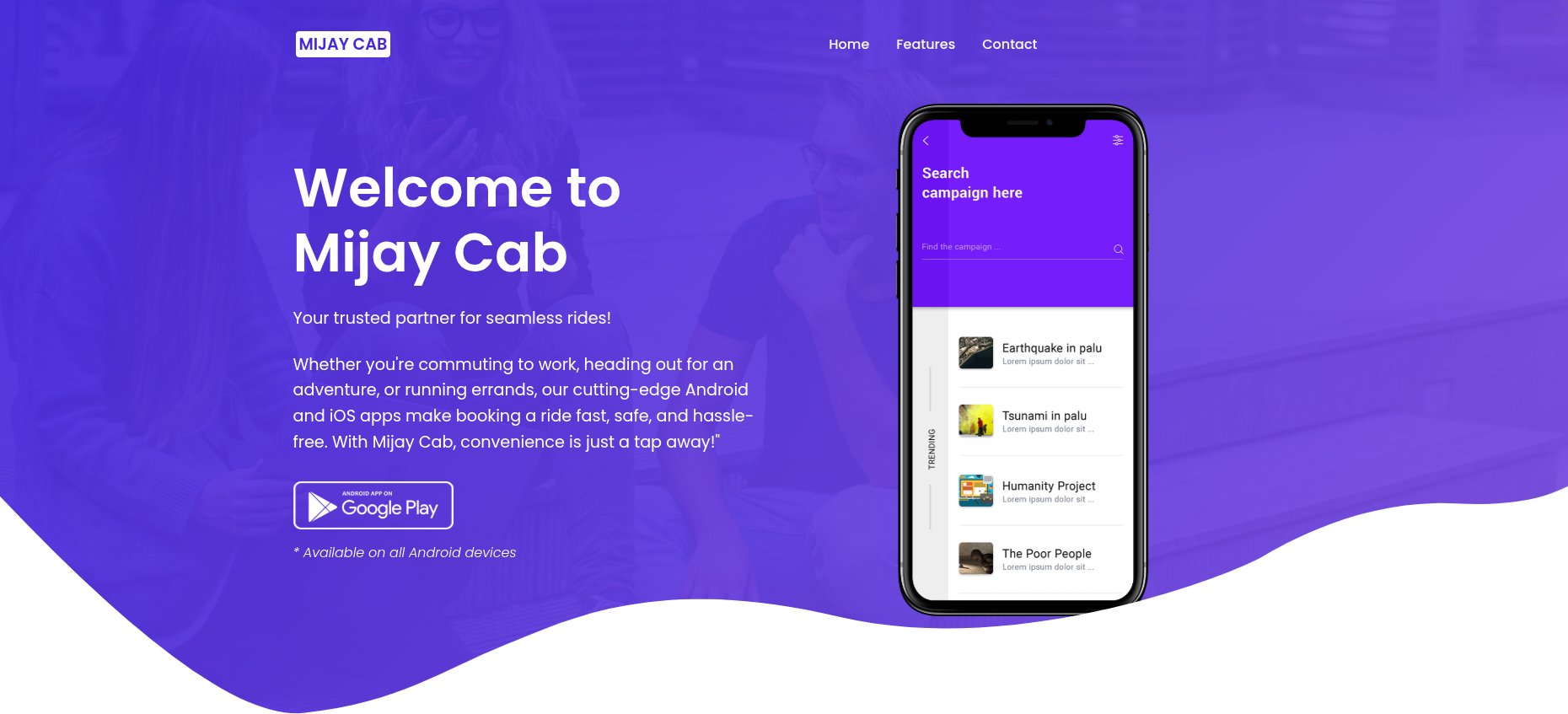 Mijay Cab Mobile API